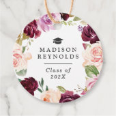 Klasse van 2023 Afstuderen Paars Afstuderen van Fl Bedankjes Labels (Voorkant)