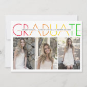 Klasse van 2023 Afstuderen regenboogfotocollage Kaart (Voorkant)