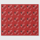 Klasse van 2023 Afstuderen Rood Cadeaupapier (Vlak)