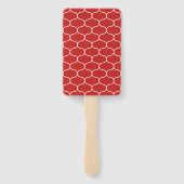 Klasse van 2023 Afstuderen rood wit ogeenpatroon Handwaaier (Achterkant)