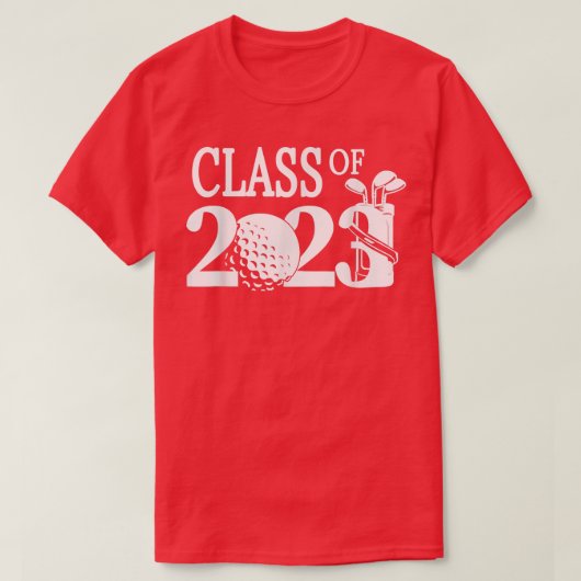 Klasse van 2023 Afstuderen Senior Golfer Golf Play T-shirt (Design voorkant)