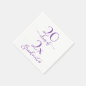 Klasse van 2023 Afstuderen Violet Typografie Servetten (Hoek)