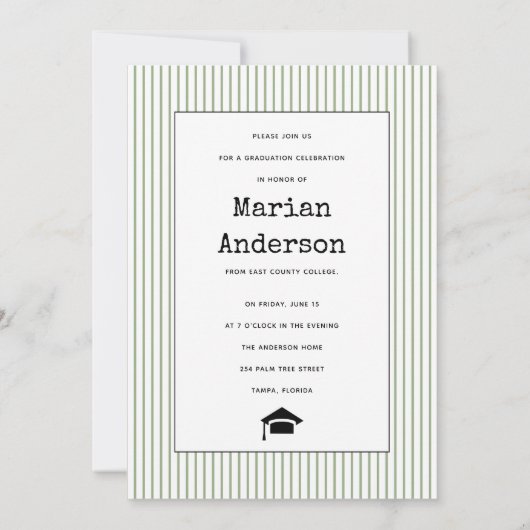 Klasse van 2023 afstuderen voor schrijfmachine kaart (Achterkant)