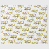 Klasse van 2023 Afstuderen voor zwarte en gouden T Cadeaupapier (Vlak)