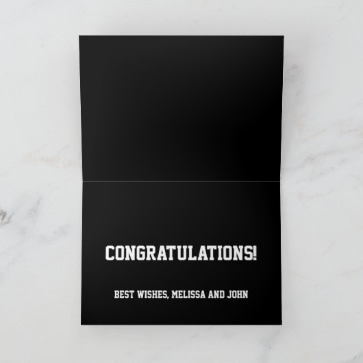 Klasse van 2023 Afstuderen voor zwarte en witte Af Kaart (Binnen)