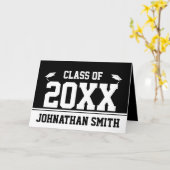 Klasse van 2023 Afstuderen voor zwarte en witte Af Kaart (Gele Bloem)