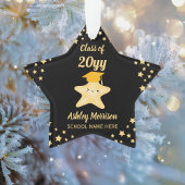 Klasse van 2023 Black en Gold Super Star-Afstudere Ornament