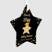 Klasse van 2023 Black en Gold Super Star-Afstudere Ornament (voorkant)