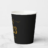 Klasse van 2023 Black Gold Afstuderen Papieren Bekers (Links)