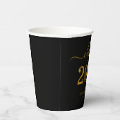 Klasse van 2023 Black Gold Afstuderen Papieren Bekers (Rechts)