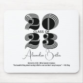 Klasse van 2023 Black Modern Typogaphy BA Afstuder Muismat (Voorkant)