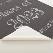 Klasse van 2023-chalkboardstijl sherpa deken (3/4)