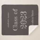 Klasse van 2023-chalkboardstijl sherpa deken (Voorkant (horizontaal))