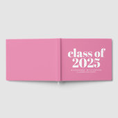 Klasse van 2023 Cute Modern Pink Personalized Gastenboek (Volledig)