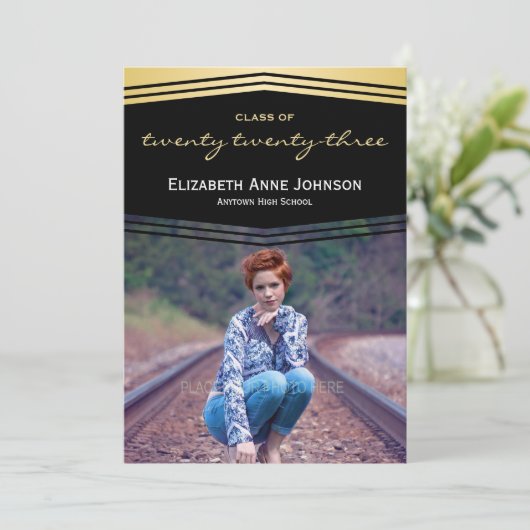 Klasse van 2023 Deco-Afstuderen Kaart (Staand voorkant)