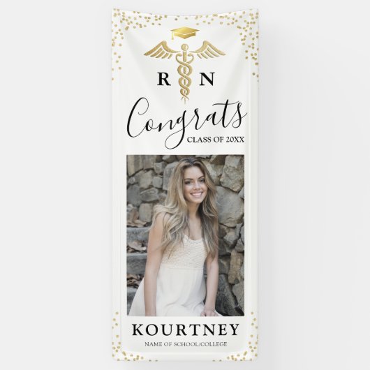 Klasse van 2023 | Deuren voor medisch Afstuderen Spandoek (Verticaal)