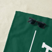 Klasse van 2023 Donkergroene aangepaste naam Afstu Strandlaken (In situ)