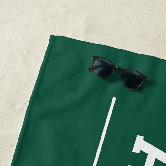 Klasse van 2023 Donkergroene aangepaste naam Afstu Strandlaken (In situ)