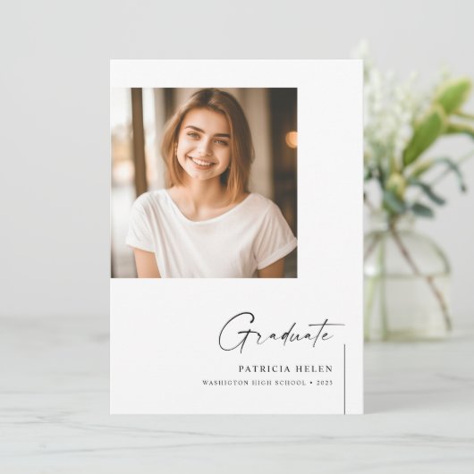 Klasse van 2023 Double Sided Photo Graduation Part Kaart (Staand voorkant)