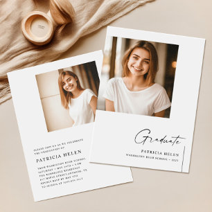 Klasse van 2023 Double Sided Photo Graduation Part Kaart