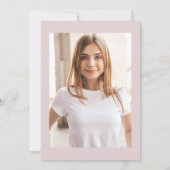 Klasse van 2023 | Drie foto Blush Pink Afstudeerde Kaart (Achterkant)