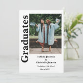 Klasse van 2023 dubbel afstuderen kaart (Staand voorkant)