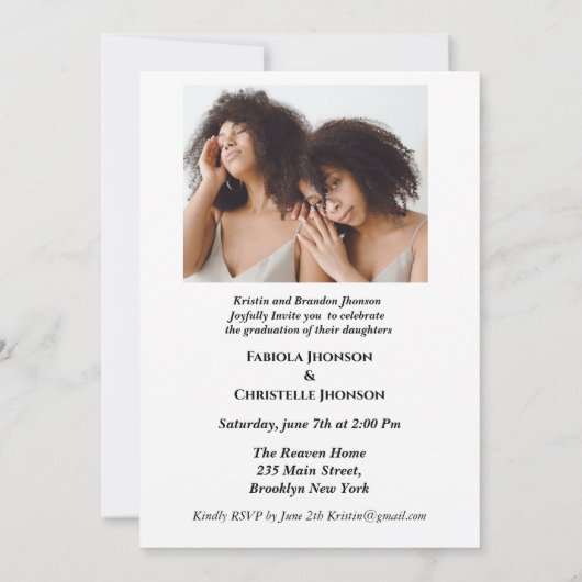 Klasse van 2023 dubbel afstuderen kaart (Achterkant)