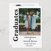 Klasse van 2023 dubbel afstuderen kaart (Voorkant / Achterkant)