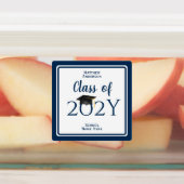 Klasse van 2023 Eenvoudig legant blauw Afstuderen  Labels (Aangebracht)