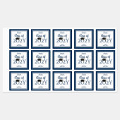 Klasse van 2023 Eenvoudig legant blauw Afstuderen  Labels (Vel)