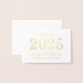 Klasse van 2023 Elegant Afstuderen Hartelijk dank Folie Kaarten (Voorkant met envelop)