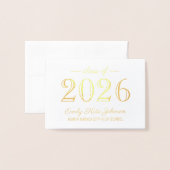 Klasse van 2023 Elegant Afstuderen Hartelijk dank Folie Kaarten (Voorkant met envelop)