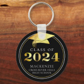 Klasse van 2023 Elegant Black Gold, speciaal geper Sleutelhanger (Voorkant)