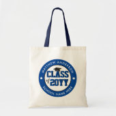 Klasse van 2023 Elegant Blue Afstuderen Afstuderen Tote Bag (Voorkant)