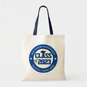 Klasse van 2023 Elegant Blue Afstuderen Afstuderen Tote Bag (Voorkant)