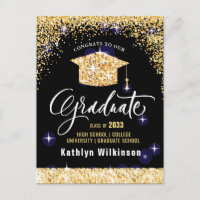 Klasse van 2023 Elegant modern Gold Glitter Sparkl