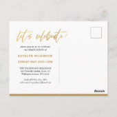 Klasse van 2023 Elegant modern Gold Glitter Sparkl Briefkaart (Achterkant)