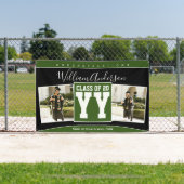 Klasse van 2023 Forest Green Black Afstuderen Foto Spandoek (Insitu)