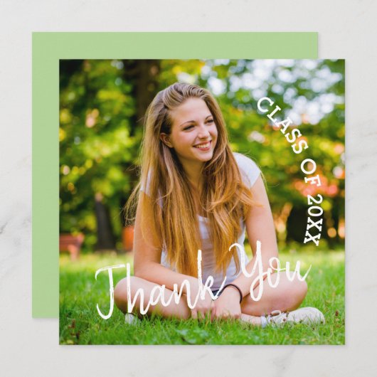 Klasse van 2023 Foto Afstuderen - Dank u wel Bedankkaart (Voorkant / Achterkant)