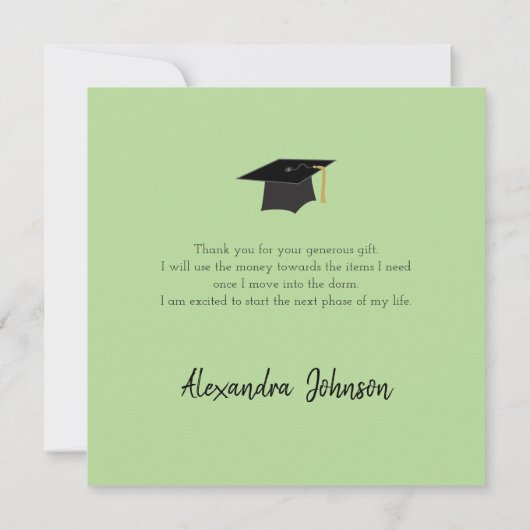 Klasse van 2023 Foto Afstuderen - Dank u wel Bedankkaart (Achterkant)