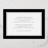 Klasse van 2023 Foto Afstuderen Gold Folie Uitnodiging (Achterkant)