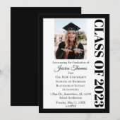 Klasse van 2023 Foto College-studie Kaart (Voorkant / Achterkant)