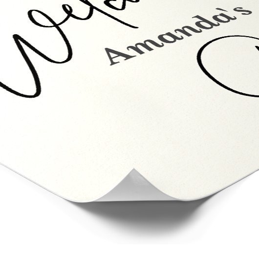 Klasse van 2023 Foto Graduation Party Welcome Poster (Hoek)