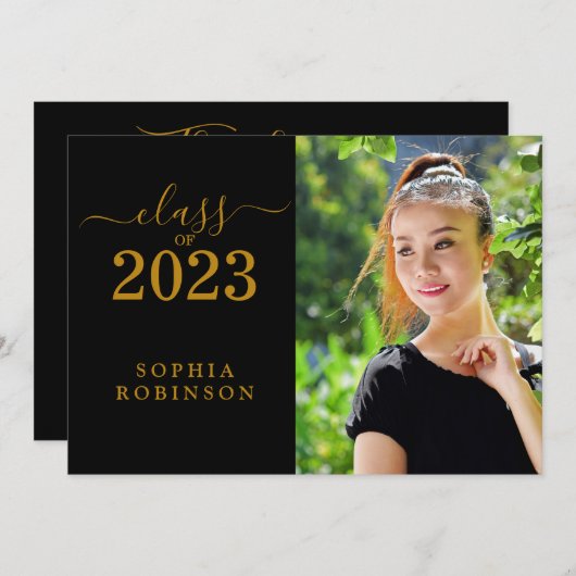 Klasse van 2023 Foto-kaart - Hartelijk dank Bedankkaart (Voorkant / Achterkant)