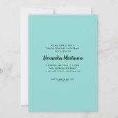 Klasse van 2023 Fotopasta Blauwgroen Graduation Pa Kaart (Achterkant)