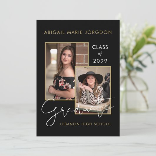 Klasse van 2023 Foto's Afstuderen Open House Aankondiging (Staand voorkant)