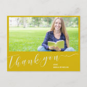 Klasse van 2023 Geel Foto Afstuderen Hartelijk dan Briefkaart (Voorkant)