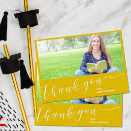 Klasse van 2023 Geel Foto Afstuderen Hartelijk dan Briefkaart