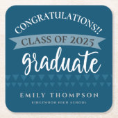 Klasse van 2023 Gefeliciteerd Graduation Party Kartonnen Onderzetters (Voorkant)