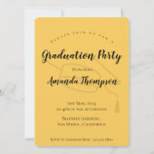 Klasse van 2023 Gele Foto Afstuderen aankondiging (Achterkant)